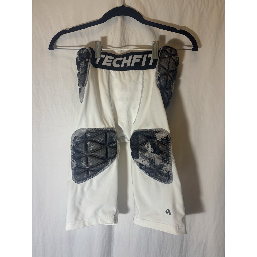Adidas Men's Tech Fit Compression Padded Football Shorts White Size XL W31 - Picture 1 of 6